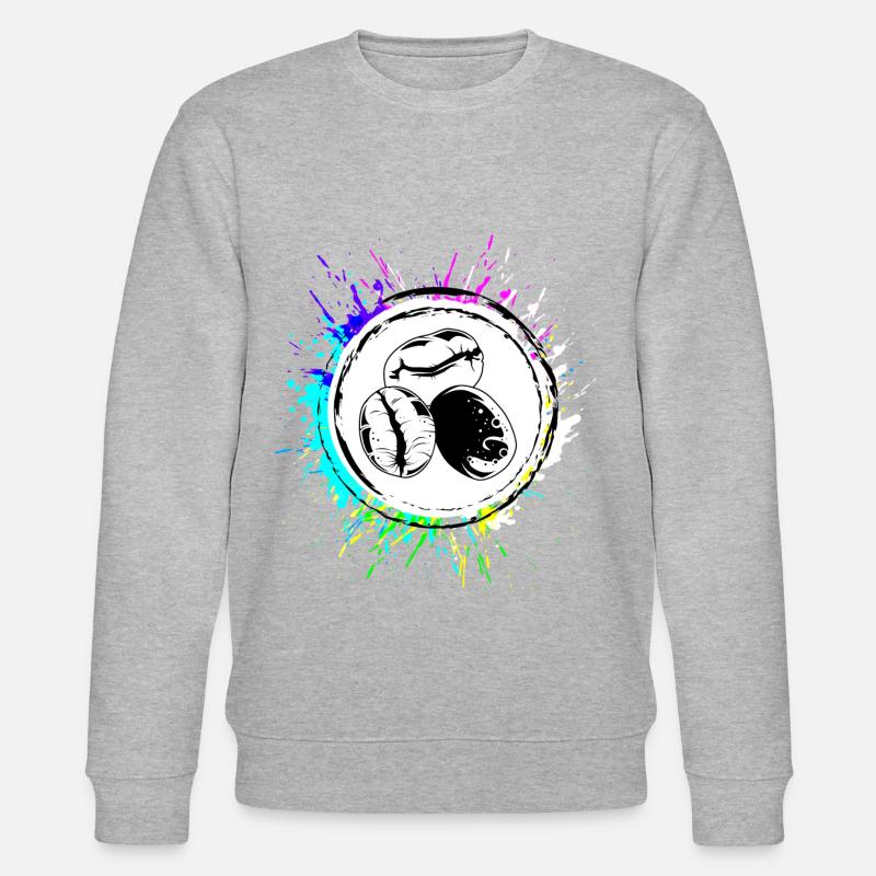 Kaffeebohne Symbol Kaffee - Stanley/Stella Unisex Bio-Sweatshirt CHANGER  - Grau meliert