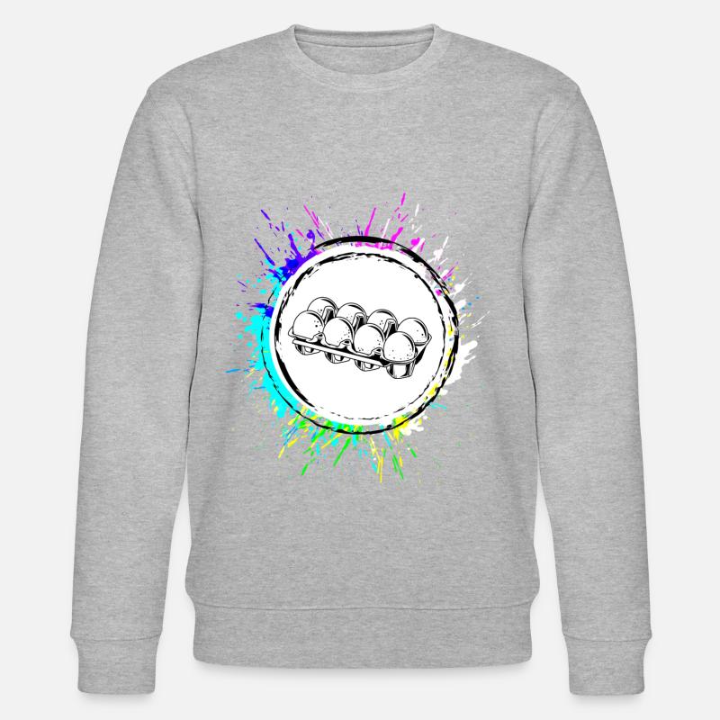 Eggs icon - Stanley/Stella CHANGER Unisex Organic Sweatshirt - heather grey