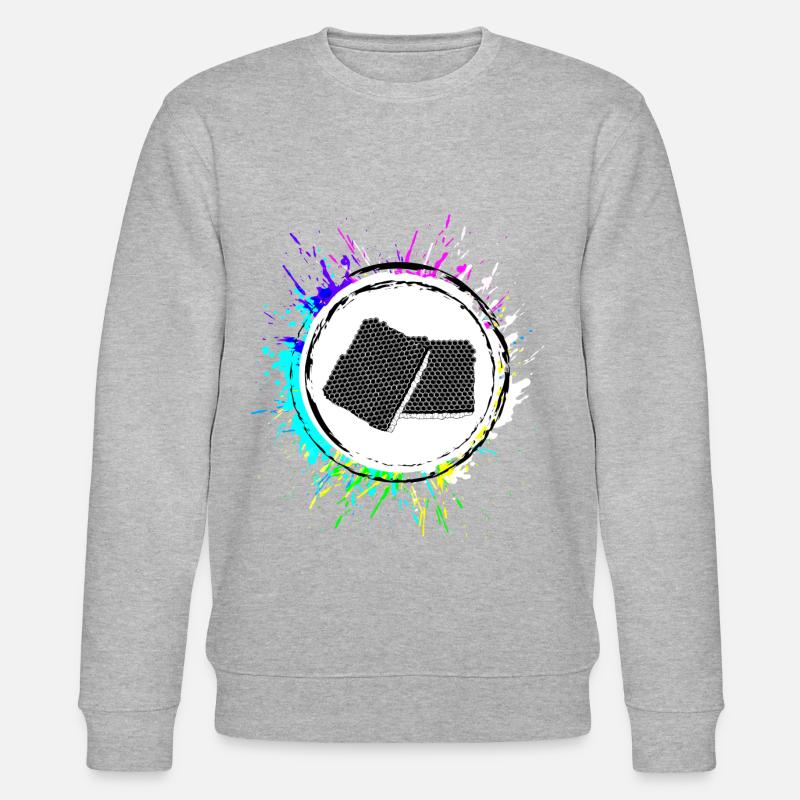 Imker symbol - Stanley/Stella Unisex Bio-Sweatshirt CHANGER  - Grau meliert