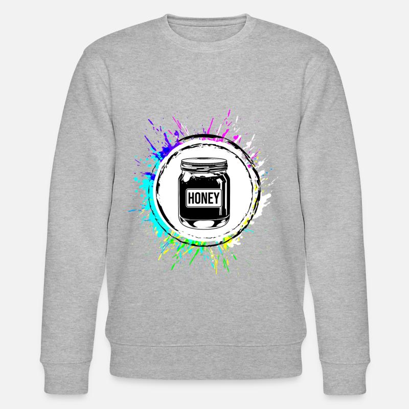 Honig symbol Imker - Stanley/Stella Unisex Bio-Sweatshirt CHANGER  - Grau meliert