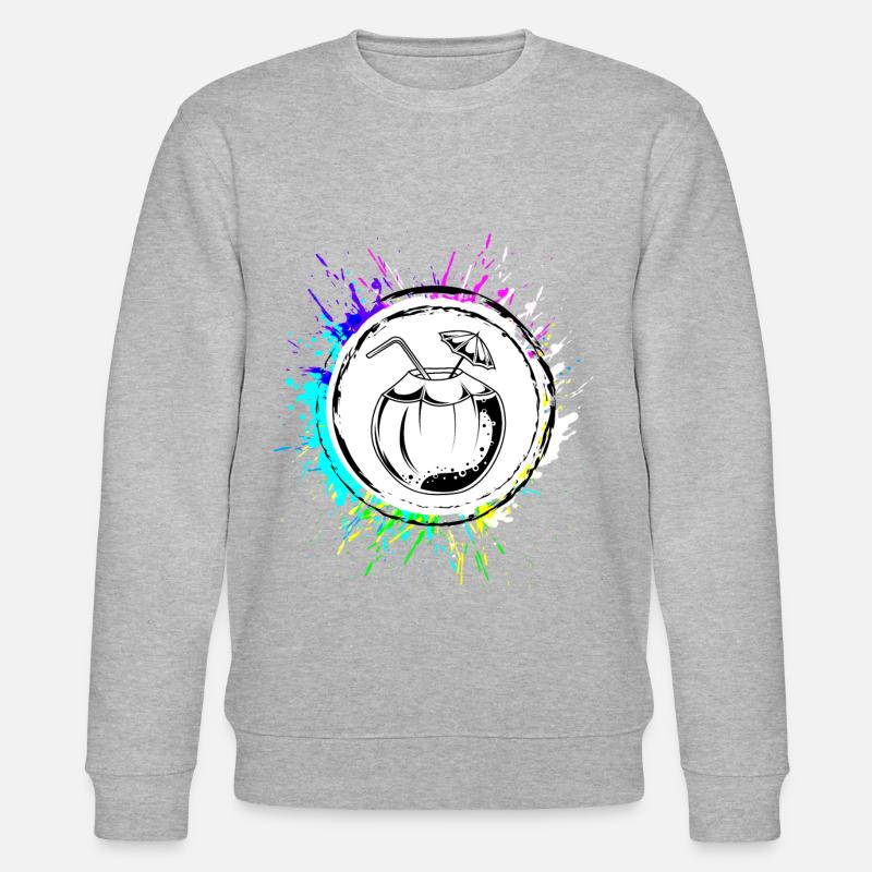 Kokos Icon Symbol - Stanley/Stella Unisex Bio-Sweatshirt CHANGER  - Grau meliert