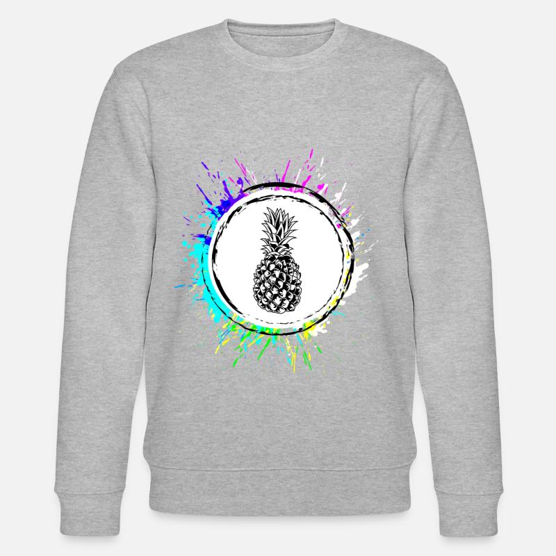 Ananas Bunt - Stanley/Stella Unisex Bio-Sweatshirt CHANGER  - Grau meliert