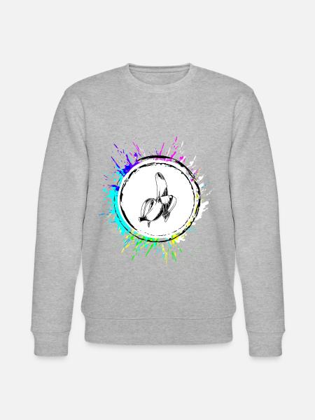 Banane Bunt - Stanley/Stella Unisex Bio-Sweatshirt CHANGER  - Grau meliert