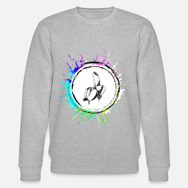 Banane Bunt - Stanley/Stella Unisex Bio-Sweatshirt CHANGER  - Grau meliert