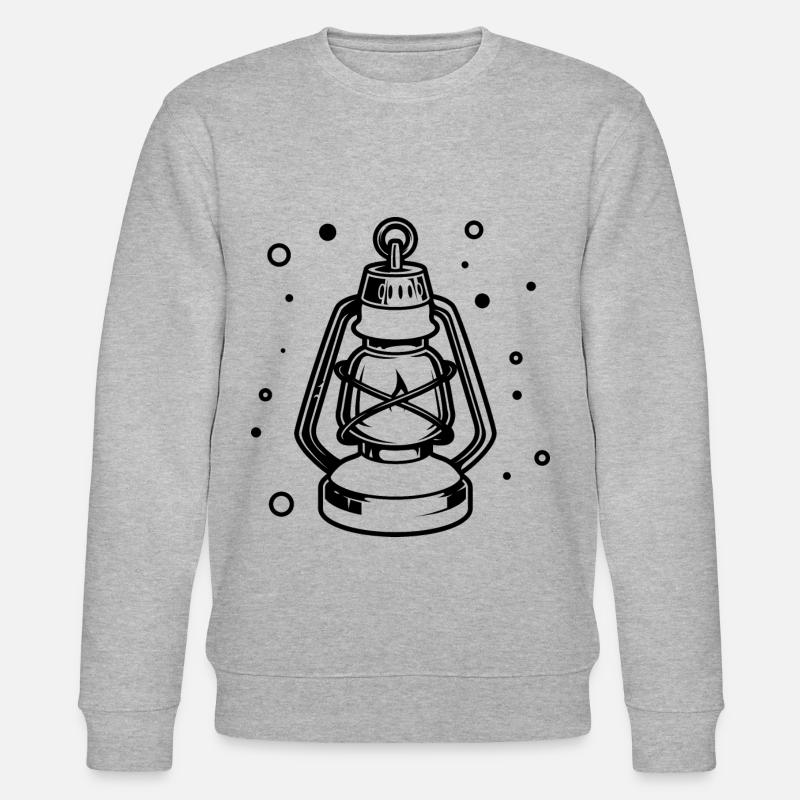 Nachtleuchte - Sturmlaterne Grubenlampe - Stanley/Stella Unisex Bio-Sweatshirt CHANGER  - Grau meliert