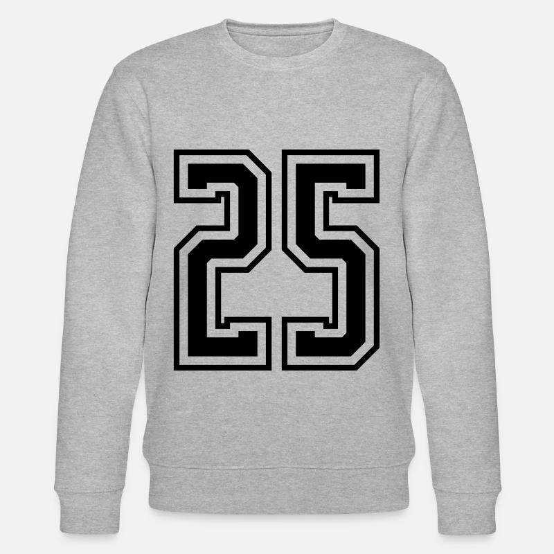 25 Zahl nummer - Stanley/Stella Unisex Bio-Sweatshirt CHANGER - Grau meliert