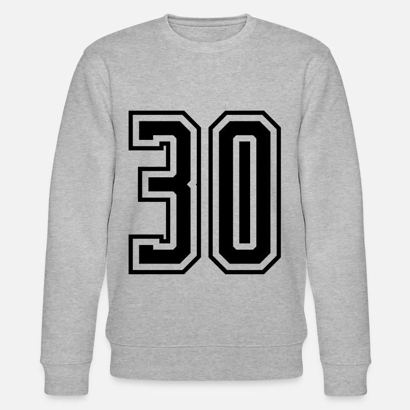 30 Zahl nummer - Stanley/Stella Unisex Bio-Sweatshirt CHANGER - Grau meliert
