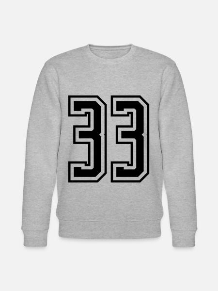 33 Number number - Stanley/Stella CHANGER Unisex Organic Sweatshirt - heather grey