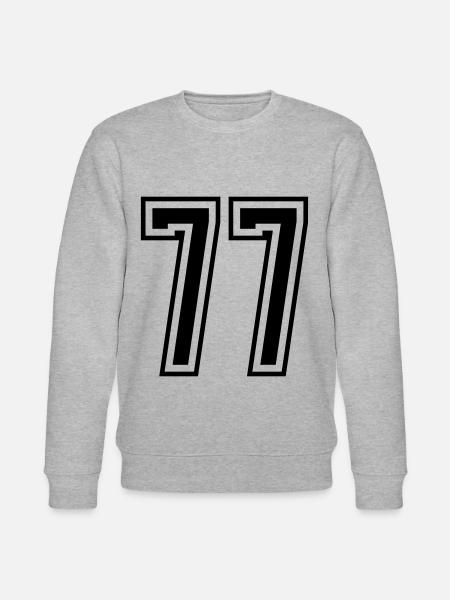 77 Number number - Stanley/Stella CHANGER Unisex Organic Sweatshirt - heather grey