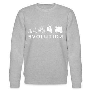 Evolution Biker 2- Entwicklung eines Biker 2.0 - Stanley/Stella Unisex Bio-Sweatshirt CHANGER  - Grau meliert - Vorne - Nik (191cm) & Marisol (170cm)