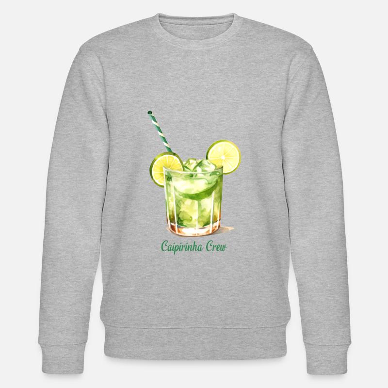 Caipirinha Crew Cocktail Long Drink - Stanley/Stella CHANGER Unisex Organic Sweatshirt - heather grey