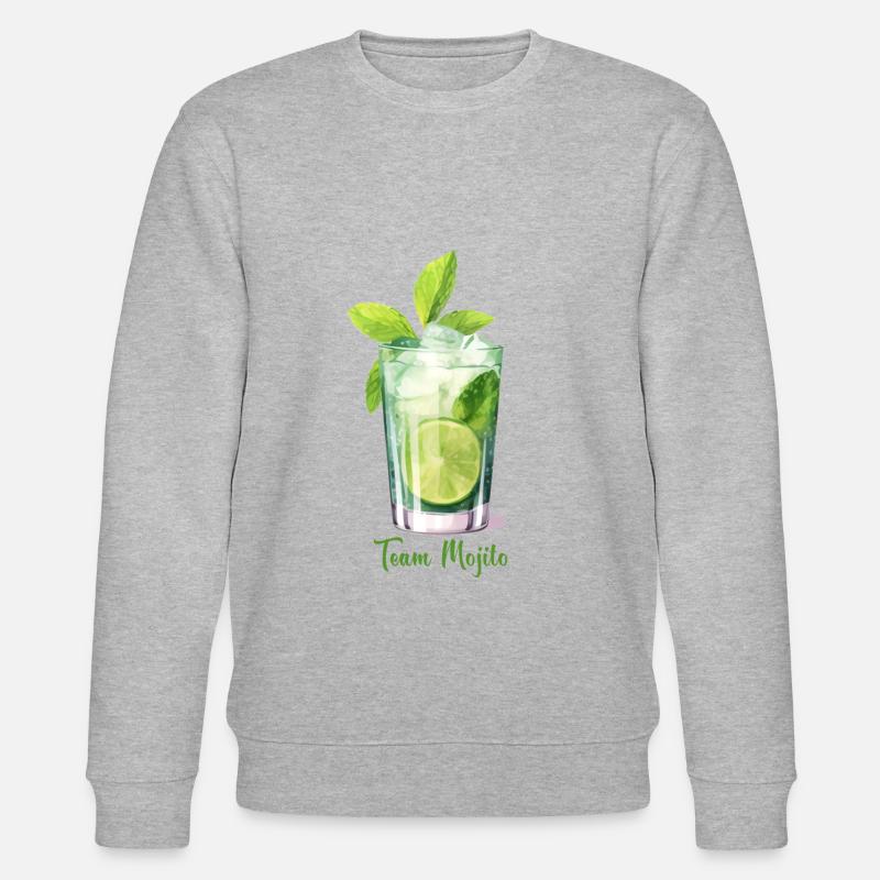 Team Mojito Cocktail Long Drink - Stanley/Stella CHANGER Unisex Organic Sweatshirt - heather grey