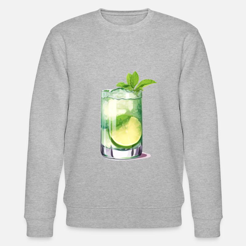 Mojito Cocktail Long Drink - Sweat bio CHANGER Stanley/Stella Unisexe - gris chiné