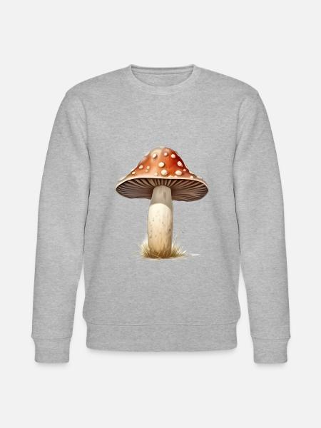 Toadstool Mushroom Mushroom Picker - Stanley/Stella CHANGER Unisex Organic Sweatshirt - heather grey
