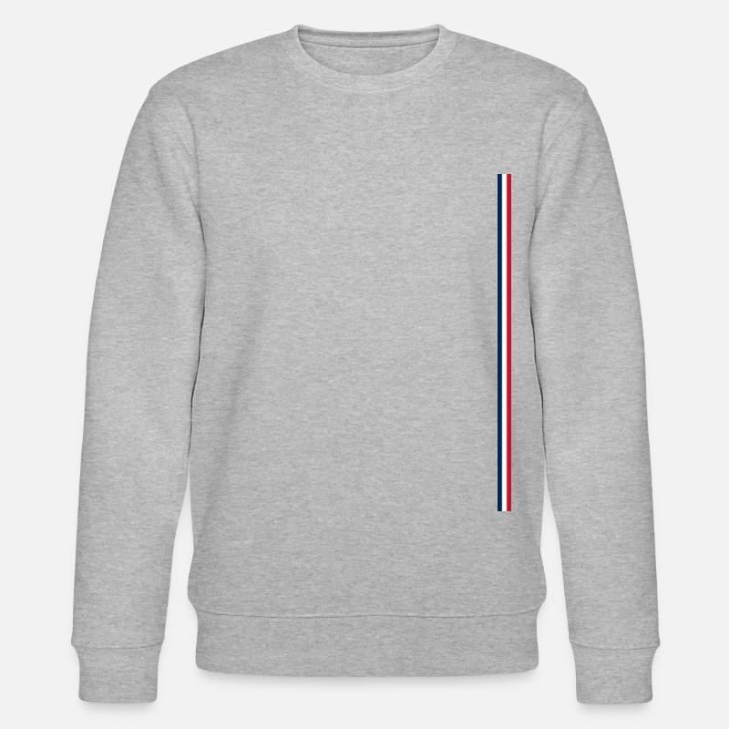 Frankreichflagge Style Streifen - Stanley/Stella Unisex Bio-Sweatshirt CHANGER - Grau meliert