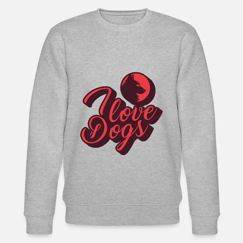 J'aime les chiens - Sweat bio CHANGER Stanley/Stella Unisexe - gris chiné