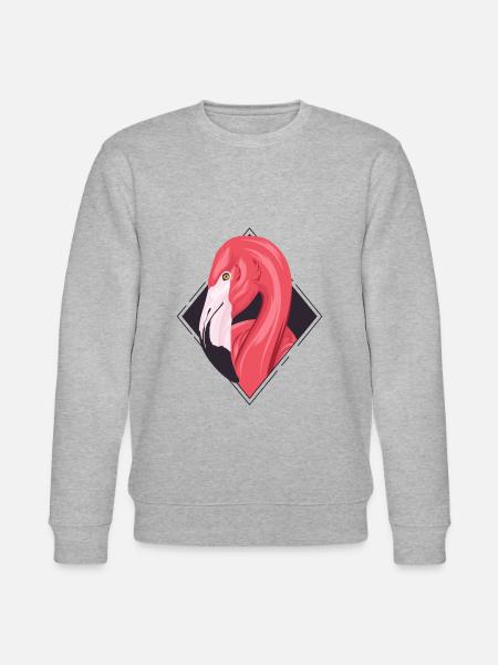 Flamingo Summer / Sommer / Sonne - Stanley/Stella Unisex Bio-Sweatshirt CHANGER  - Grau meliert