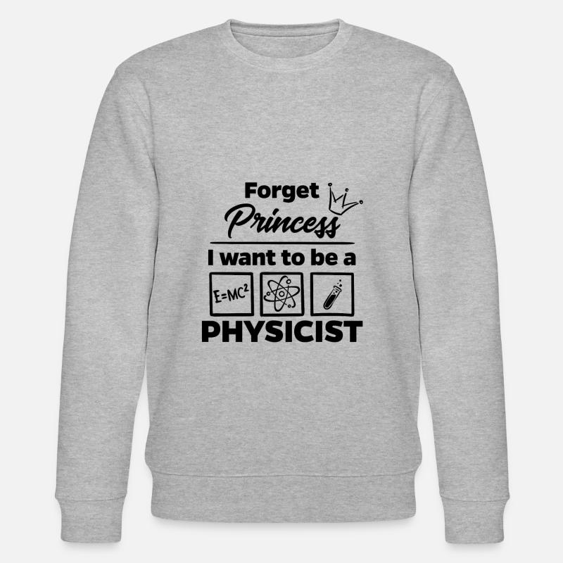 Physiker statt Prinzessin - Stanley/Stella Unisex Bio-Sweatshirt CHANGER  - Grau meliert