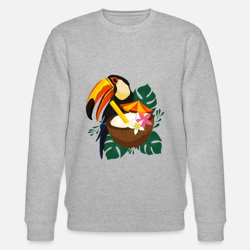 Toucan Summer - affiche - Sweat bio CHANGER Stanley/Stella Unisexe - gris chiné