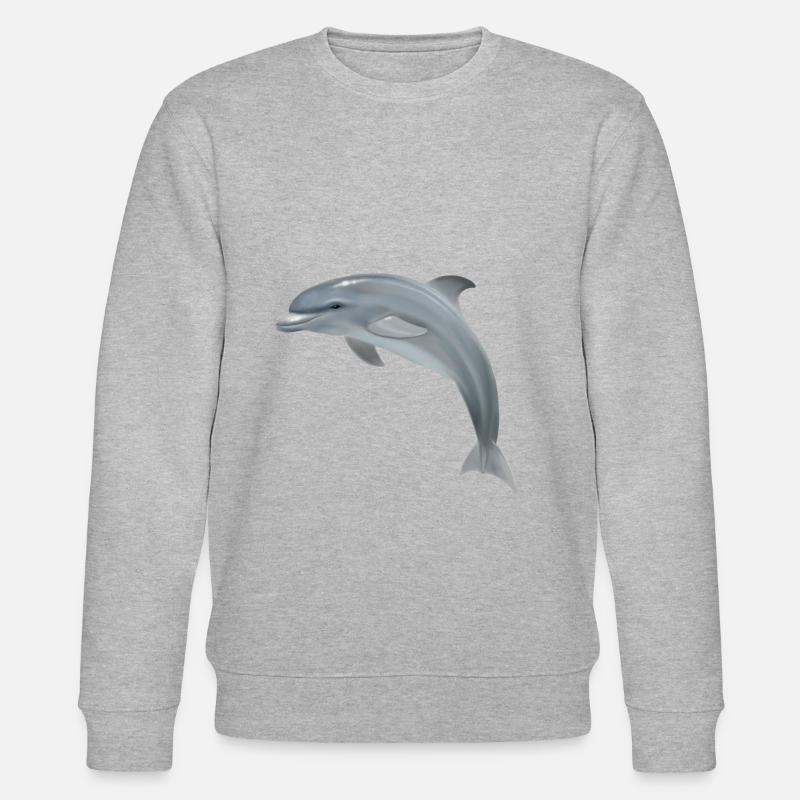Süßer Delfin - Stanley/Stella Unisex Bio-Sweatshirt CHANGER  - Grau meliert