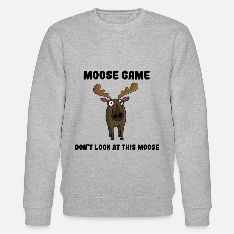 Elch / Moose game - Stanley/Stella Unisex Bio-Sweatshirt CHANGER  - Grau meliert