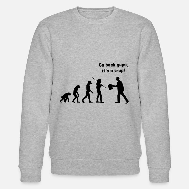 Evolution - retournez, c'est un piège - Sweat bio CHANGER Stanley/Stella Unisexe - gris chiné