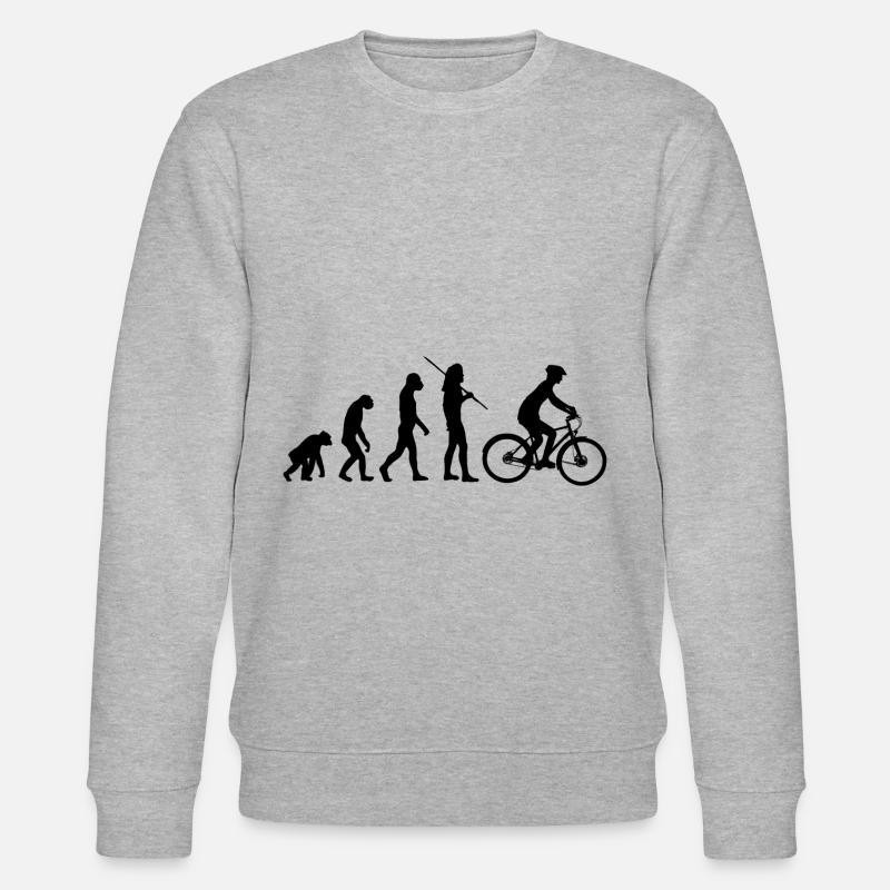 Evolution - bicycle - Stanley/Stella CHANGER Unisex Organic Sweatshirt - heather grey