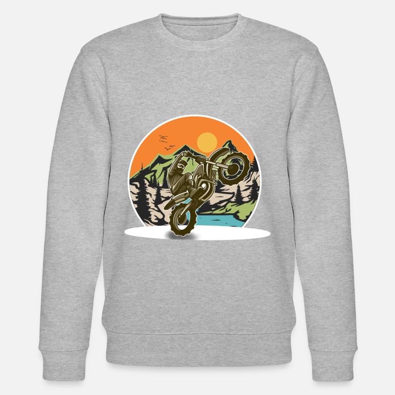Motocross - Stanley/Stella Unisex Bio-Sweatshirt CHANGER  - Grau meliert