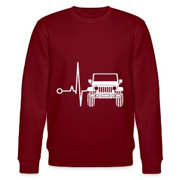 Off-road vehicle Offroad 4wd 4x4 AWD 4wheeler gift - Stanley/Stella CHANGER Unisex Organic Sweatshirt - burgundy - Front - Nik (191cm) & Marisol (170cm)
