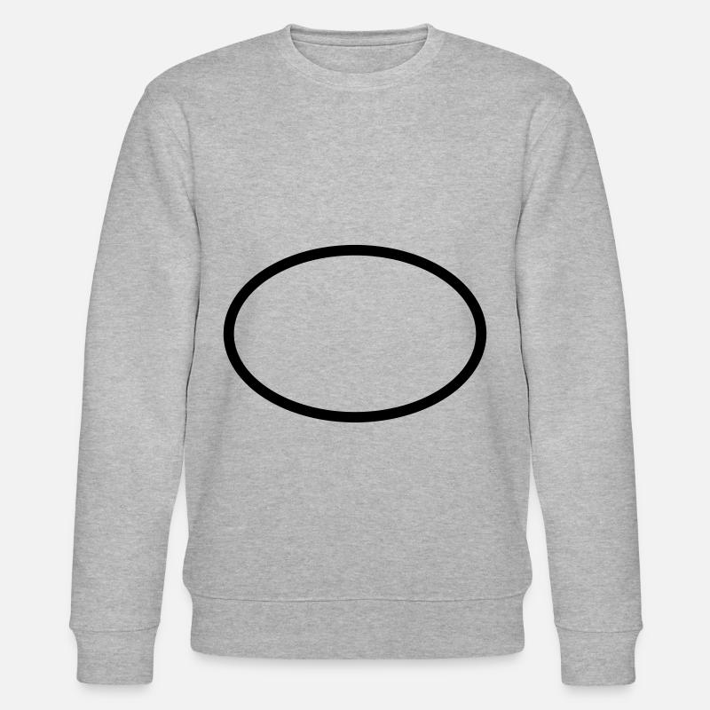 Oval Kreis Geometrie - Stanley/Stella Unisex Bio-Sweatshirt CHANGER  - Grau meliert
