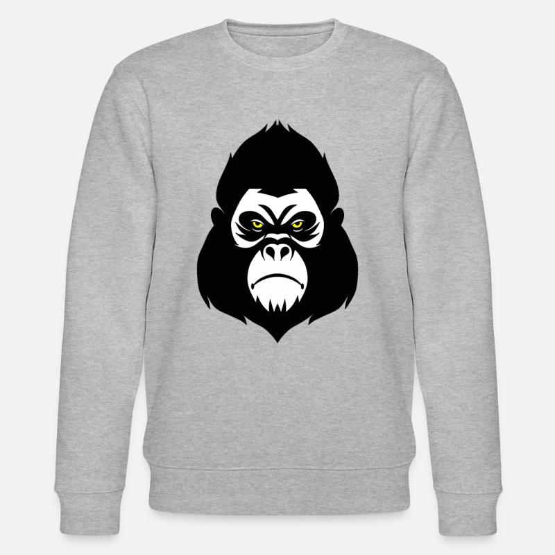 Gorilla - Stanley/Stella Unisex Bio-Sweatshirt CHANGER  - Grau meliert
