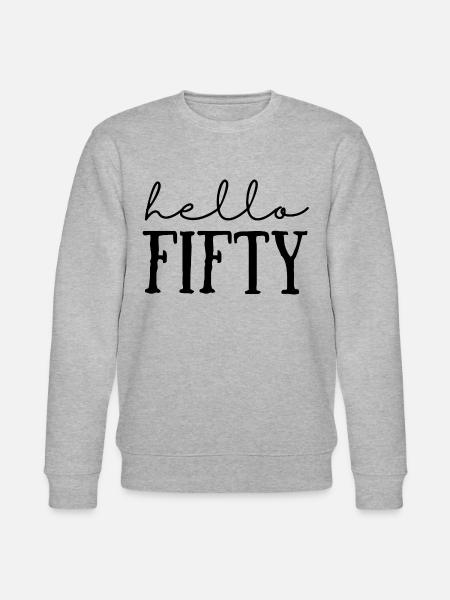 50th birthday - Stanley/Stella CHANGER Unisex Organic Sweatshirt - heather grey