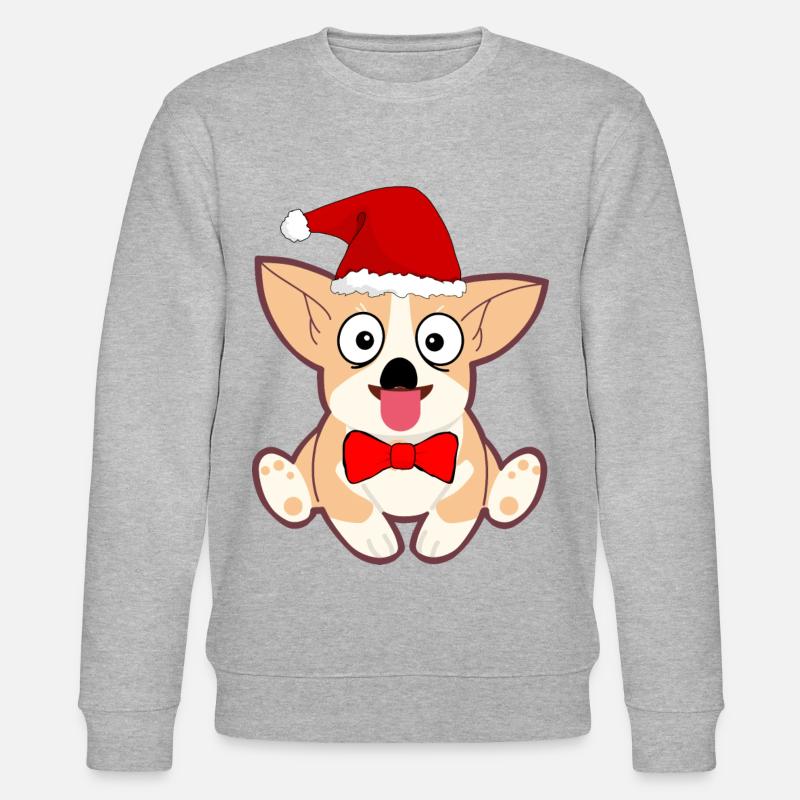 Weihnachtshund - Stanley/Stella Unisex Bio-Sweatshirt CHANGER  - Grau meliert