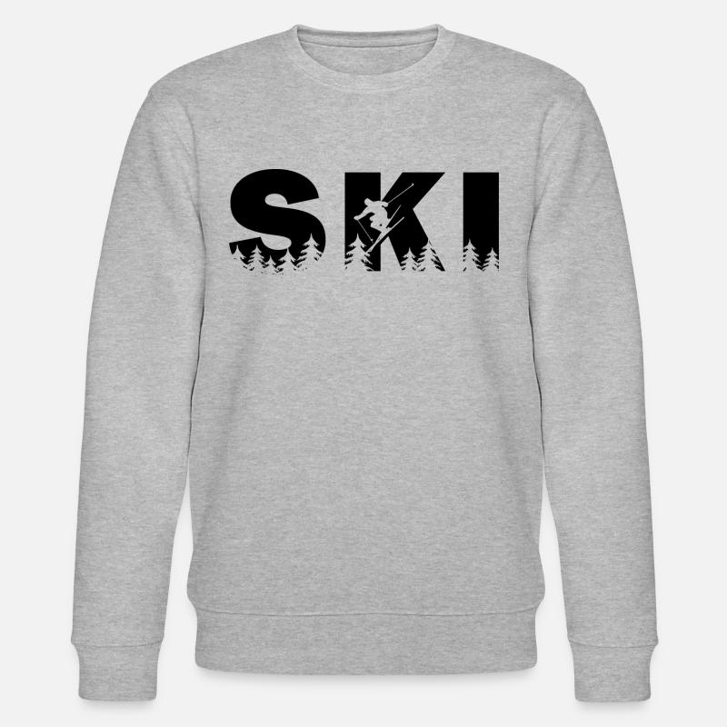 Ski. Ski-Wintersport - Stanley/Stella Unisex Bio-Sweatshirt CHANGER  - Grau meliert