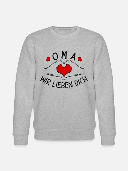 Oma wir lieben Dich - Stanley/Stella Unisex Bio-Sweatshirt CHANGER - Grau meliert