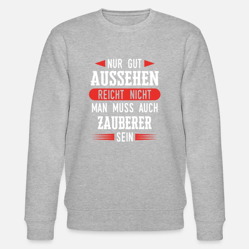 Zauberer Zaubern Magier Zaubertricks Spruch - Stanley/Stella Unisex Bio-Sweatshirt CHANGER  - Grau meliert