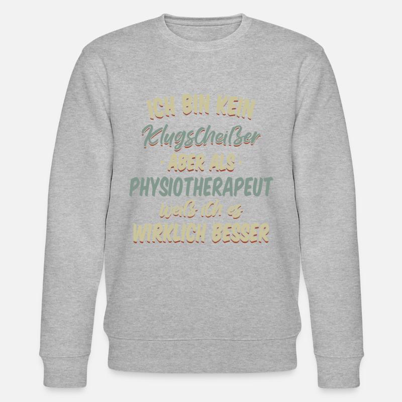 Physiotherapeut Physio Praxis Physiotherapie - Stanley/Stella Unisex Bio-Sweatshirt CHANGER  - Grau meliert