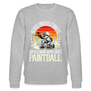 Paintball - Stanley/Stella Unisex Bio-Sweatshirt CHANGER  - Grau meliert - Vorne - Nik (191cm) & Marisol (170cm)