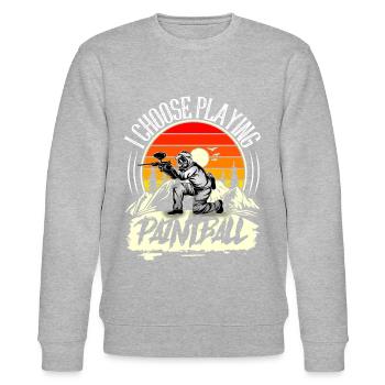 Paintball - Stanley/Stella Unisex Bio-Sweatshirt CHANGER  - Grau meliert - Vorne - Nik (191cm) & Marisol (170cm)