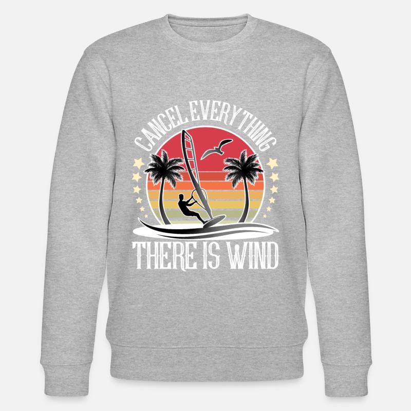 Windsurfen Windsurfer Windsurf - Stanley/Stella Unisex Bio-Sweatshirt CHANGER  - Grau meliert