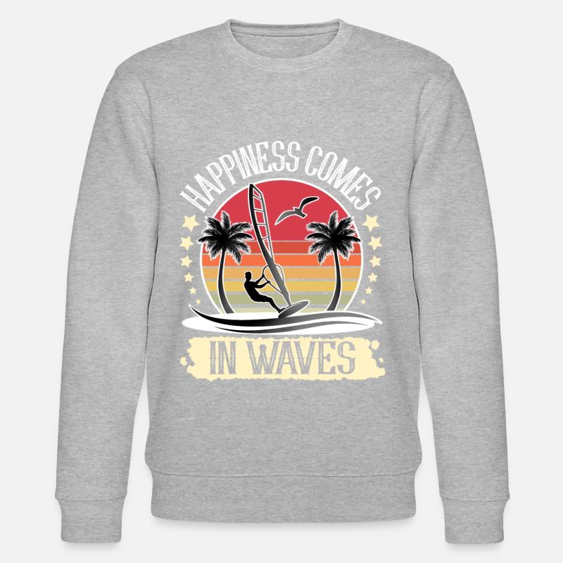 Windsurfen Windsurfer Windsurf - Stanley/Stella Unisex Bio-Sweatshirt CHANGER  - Grau meliert