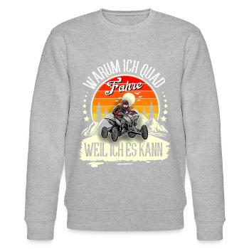 Quad ATV Offroad Quadfahrer - Stanley/Stella Unisex Bio-Sweatshirt CHANGER  - Grau meliert - Vorne - Nik (191cm) & Marisol (170cm)
