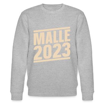 Malle 2023 - Stanley/Stella Unisex Bio-Sweatshirt CHANGER  - Grau meliert - Vorne - Nik (191cm) & Marisol (170cm)