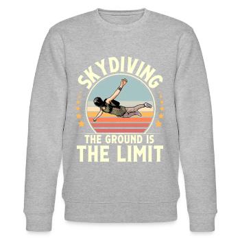 Skydiving Parachuting Parachute - Stanley/Stella CHANGER Unisex Organic Sweatshirt - heather grey - Front - Nik (191cm) & Marisol (170cm)