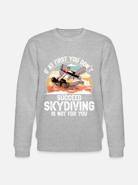 Skydiving Parachuting Parachute - Stanley/Stella CHANGER Unisex Organic Sweatshirt - heather grey