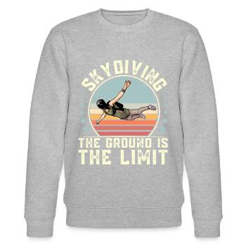Skydiving Parachuting Parachute - Stanley/Stella CHANGER Unisex Organic Sweatshirt - heather grey - Front - Nik (191cm) & Marisol (170cm)