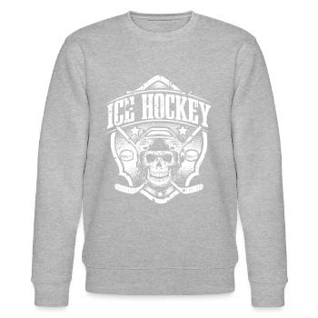 Eishockey Ice Hockey - Stanley/Stella CHANGER Unisex Organic Sweatshirt - heather grey - Front - Nik (191cm) & Marisol (170cm)