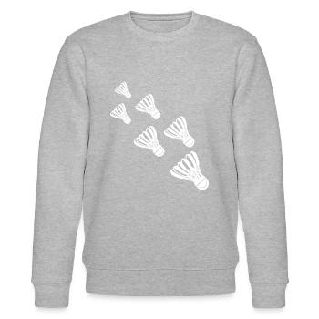 Badminton - Stanley/Stella Unisex Bio-Sweatshirt CHANGER  - Grau meliert - Vorne - Nik (191cm) & Marisol (170cm)