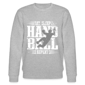 Handball Handballer - Stanley/Stella Unisex Bio-Sweatshirt CHANGER  - Grau meliert - Vorne - Nik (191cm) & Marisol (170cm)