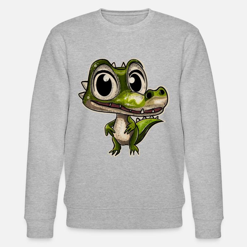 Alligator Crocodile - Sweat bio CHANGER Stanley/Stella Unisexe - gris chiné